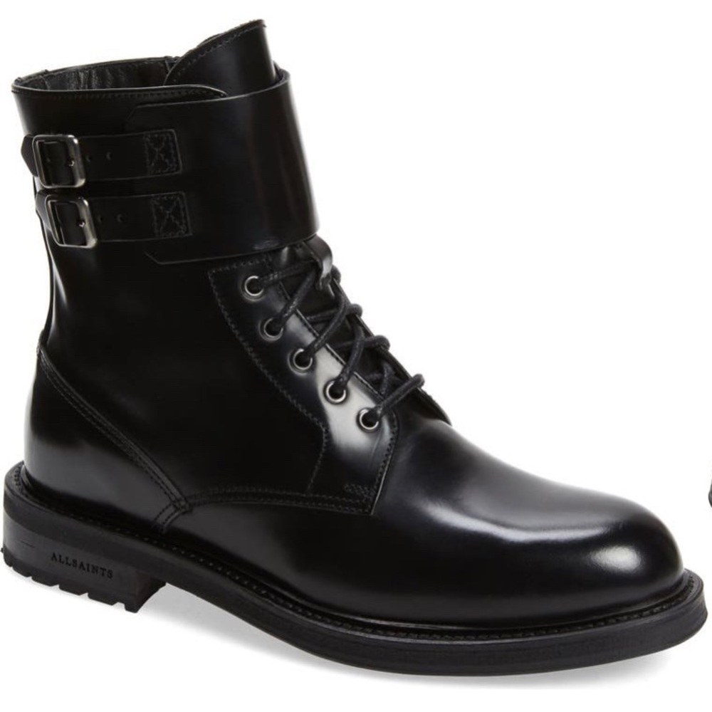 Allsaints black combat boot